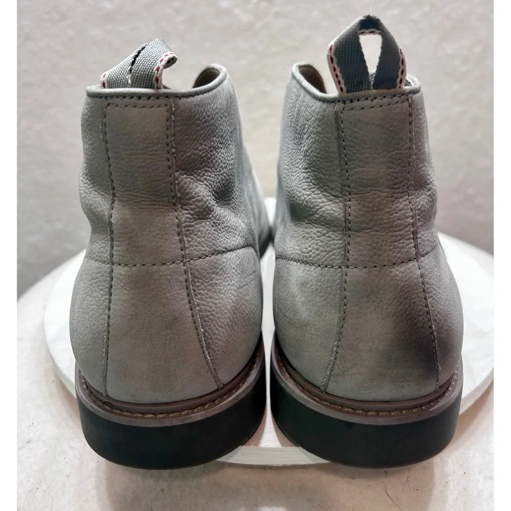 Aldo Mens Grey Leather Chukka Boots Lace Up Ankle Shoes Size 13 US 46 EUR